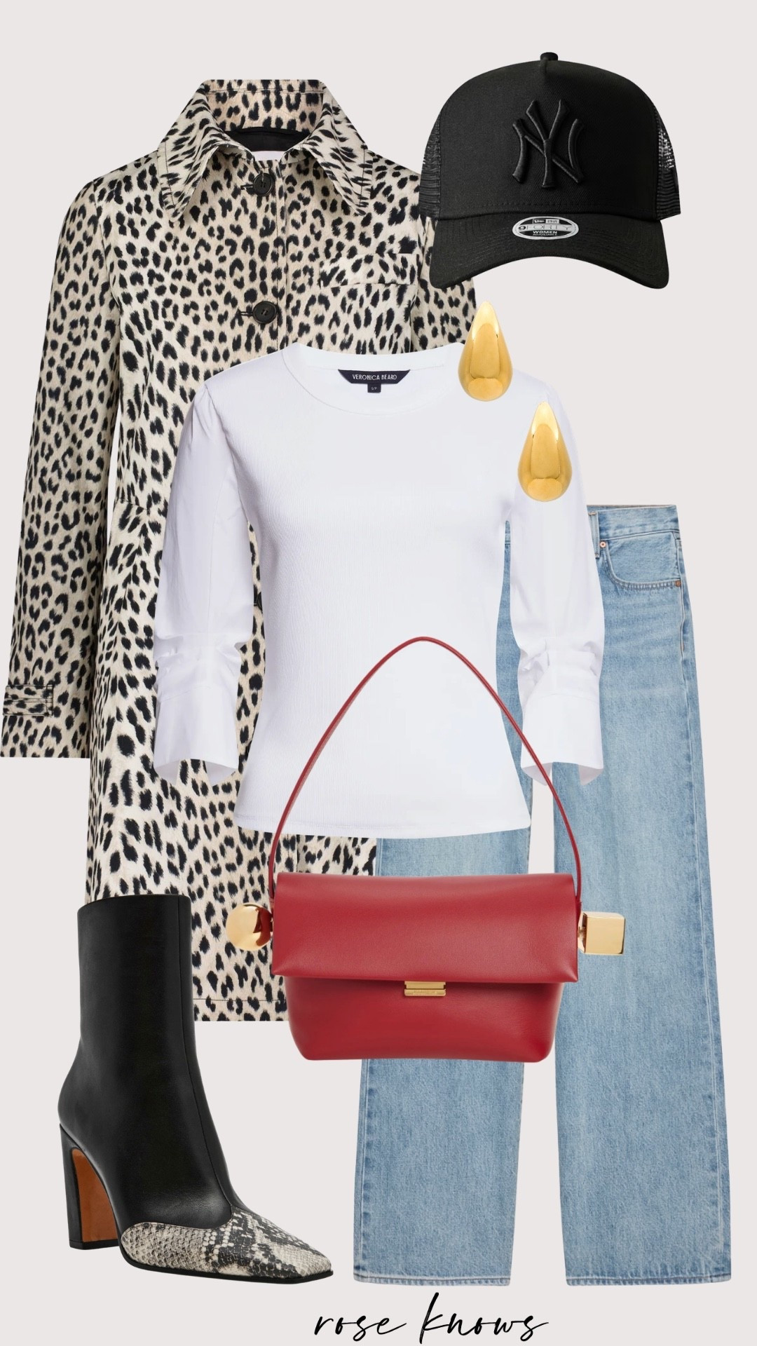 Spring transition 
Ultimate spring leopard topper 
Straight leg slightly low rise jeans 
Trucker hat on sale in 3 colors 

#LTKOver40 #LTKSpringSale #LTKTravel