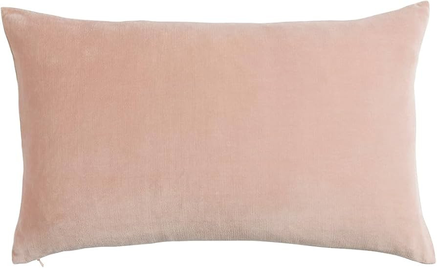 Christy Jaipur Luxury Filled Cushions| Silky Cotton Velvet | Plush and Quilted | Generously Filled | 30cm x 50cm | Dusky Pink | Amazon (UK)