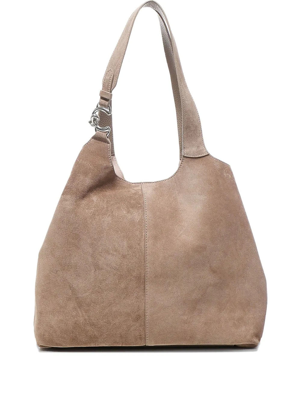 Coccinelle medium suede cufflink shoulder bag - Brown | Farfetch Global