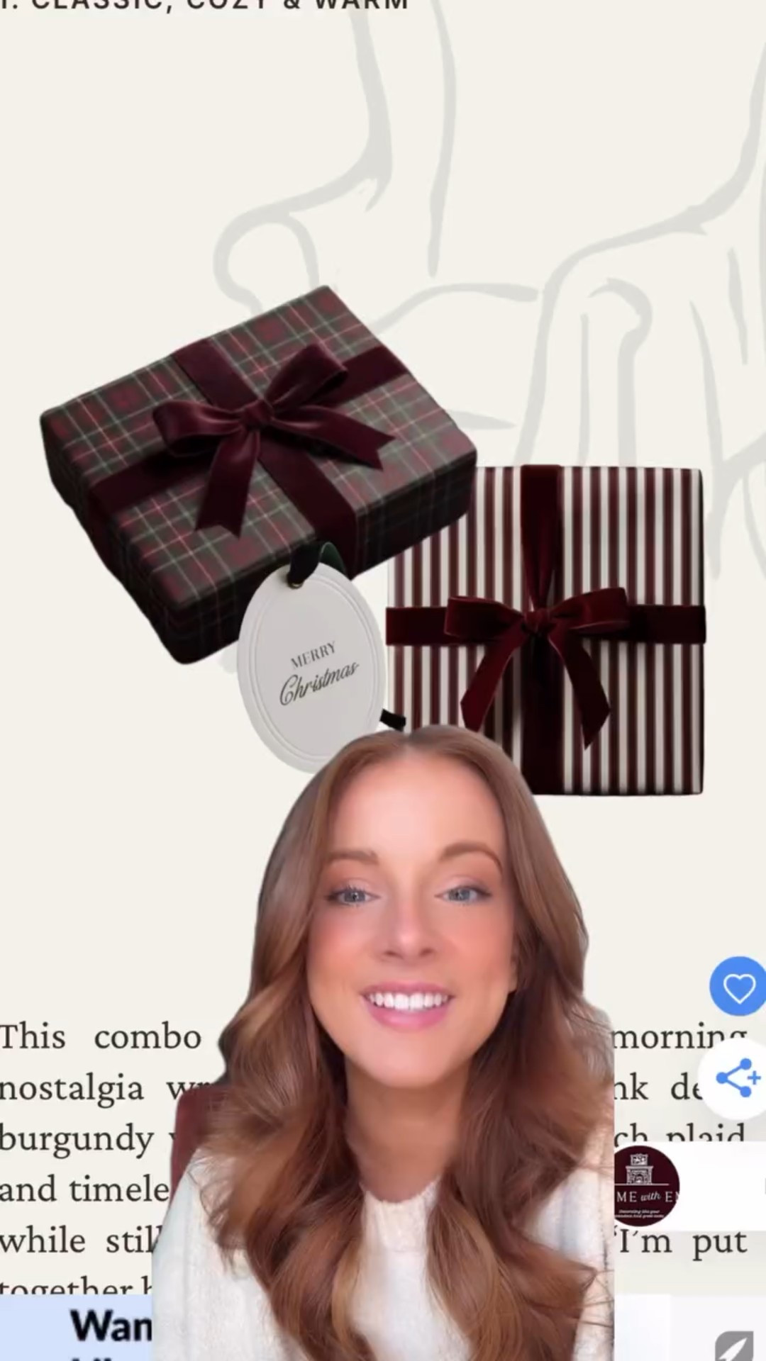 Comment “GIFT WRAPPING” & will DM you a link to all these Christmas wrapping combos! 🎁

Let’s make your gifts an extension of your decor this year! 

#Giftwrapping #wrappingpaper #christmasgiftwrapping #christmaswrappingpaper #howihome #cozychristmas #ltkhome #christmasdecor