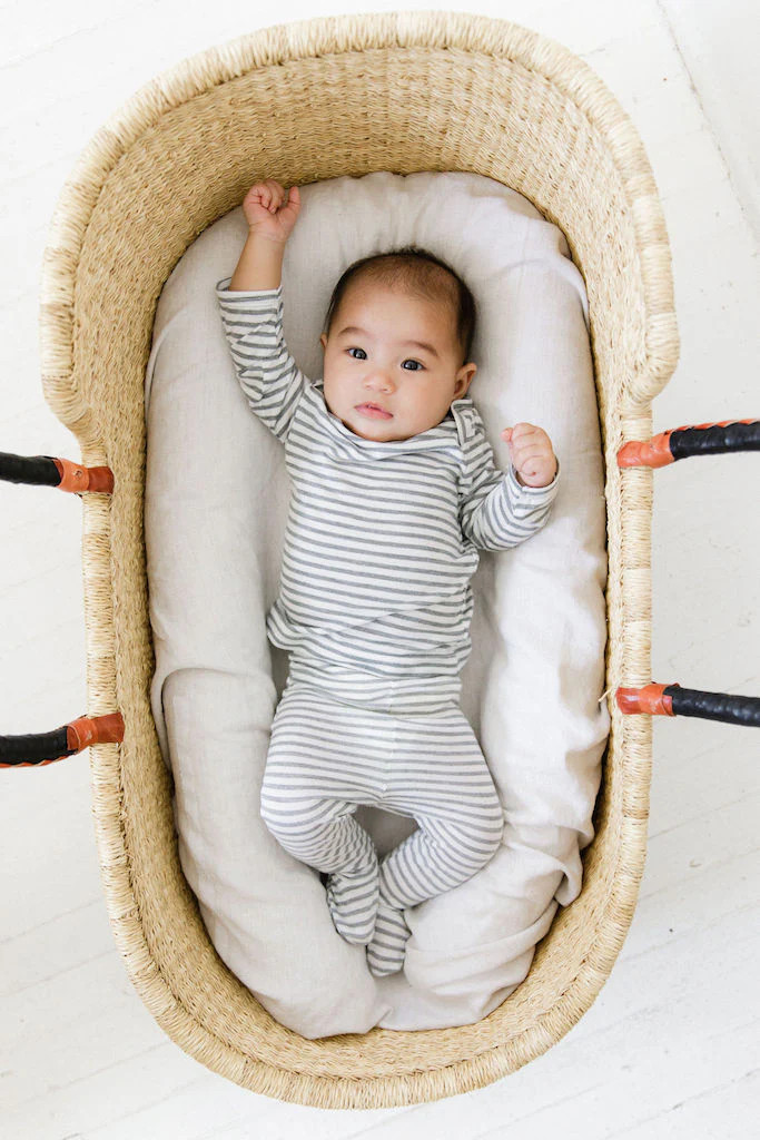 SLEEPER - Natural & Grey Stripe | Solly Baby