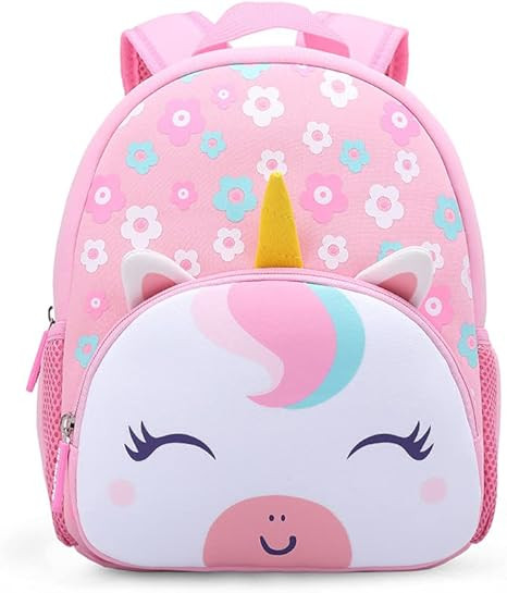 KK CRAFTS Preschool Backpack Toddler Neoprene Animal Schoolbag Lunch backpack for Kids Boys Girls... | Amazon (US)