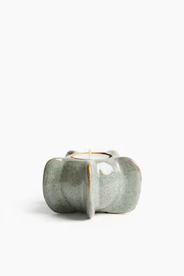 Stoneware Candlestick | H&M (US + CA)