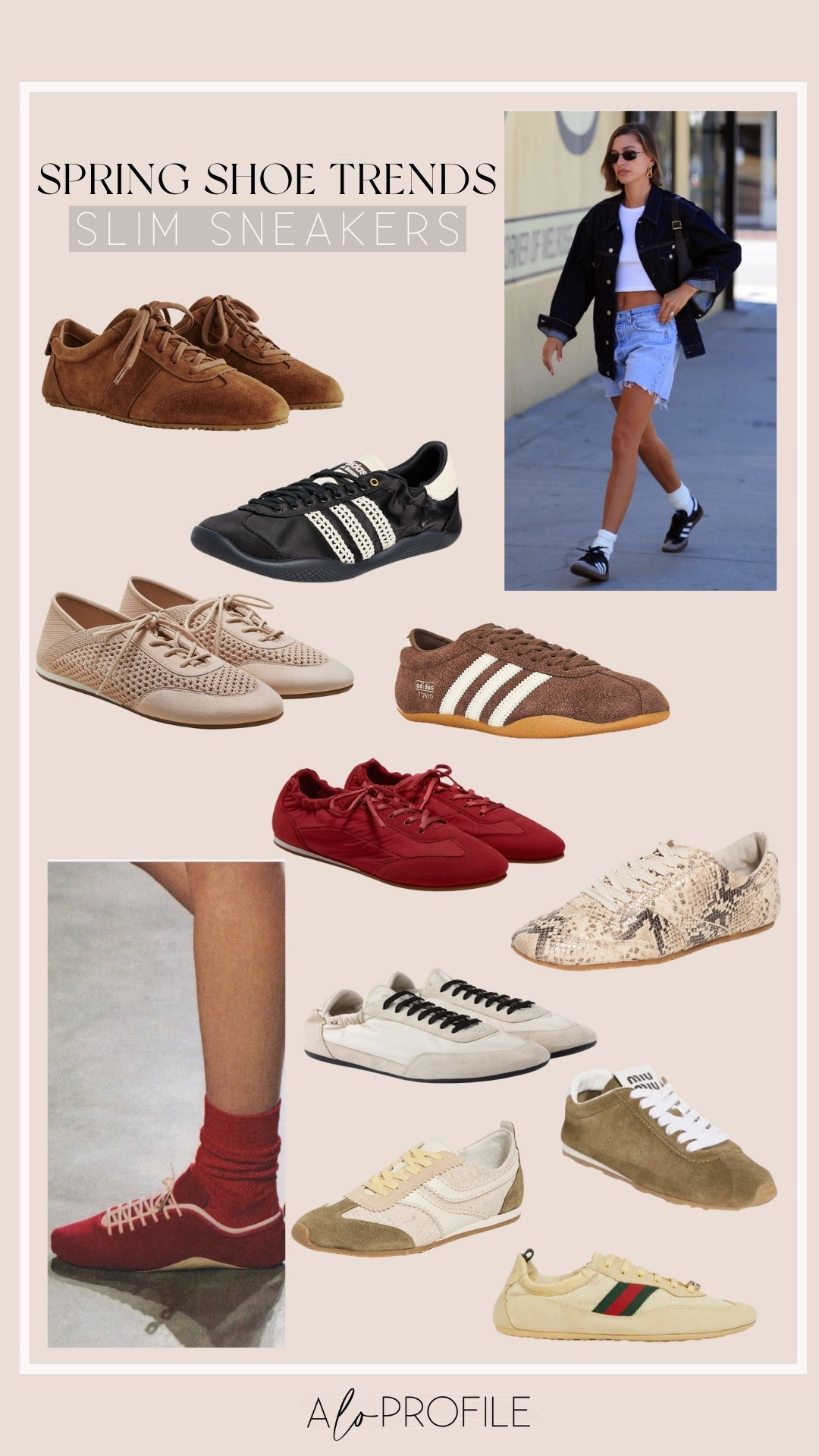 Spring Shoe Trends: Slim Sneakers // spring shoes, spring shoe trends, spring style, spring fashion, trending shoes, spring sneakers, neutral spring shoes, spring wardrobe