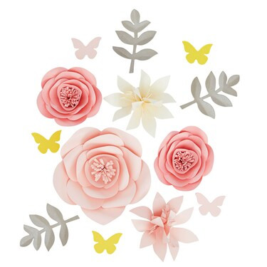 Farmlyn Creek 13 Pieces 3D Paper Flowers Decorations For Wall Decor, Pink Floral Ornamentation wi... | Michaels Stores