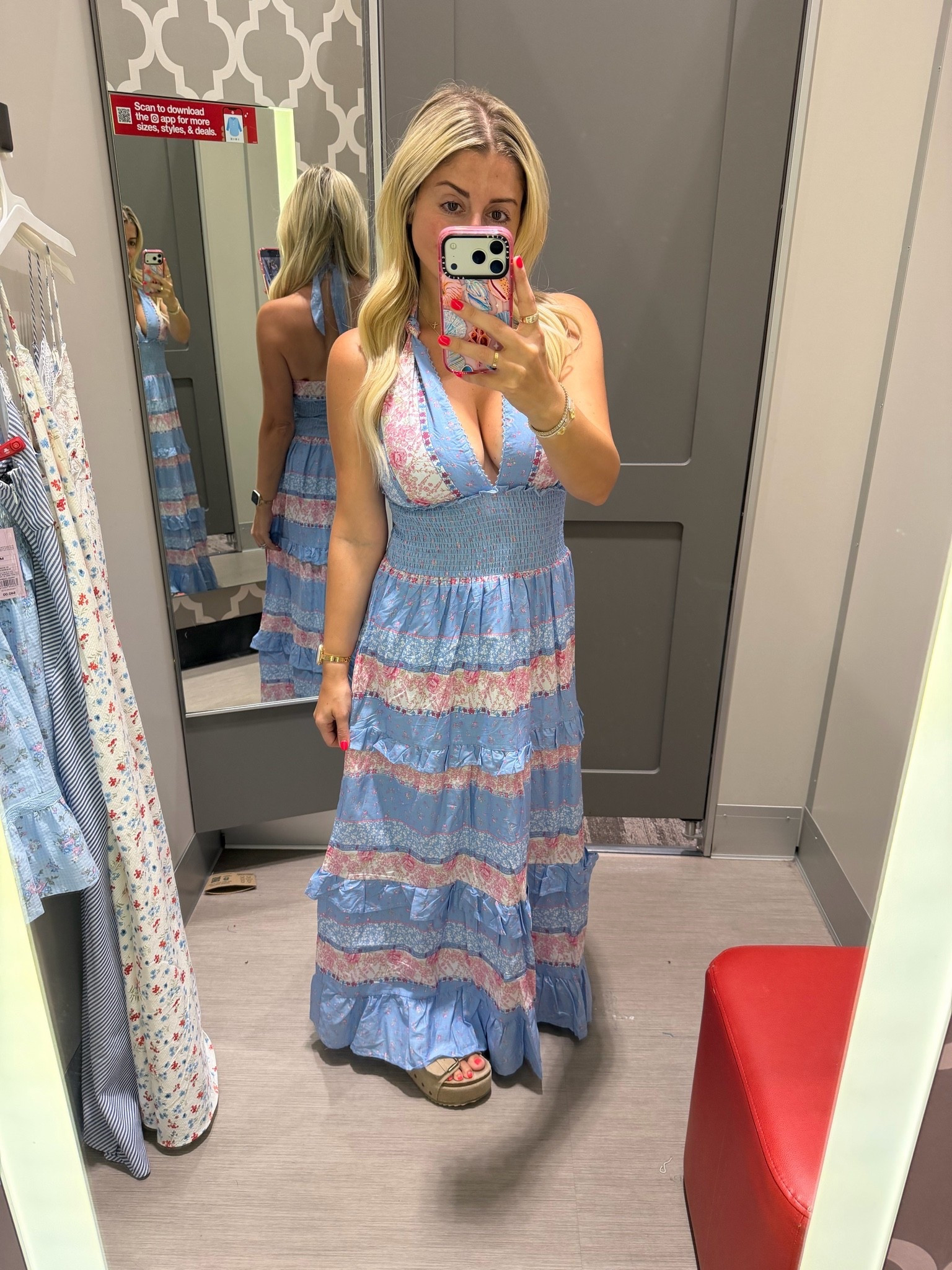 New @Target maxi dress
Size xs
Sandals tts
Vacation outfit
Date night
Beach outfit
LoveShackFancy style maxi dress