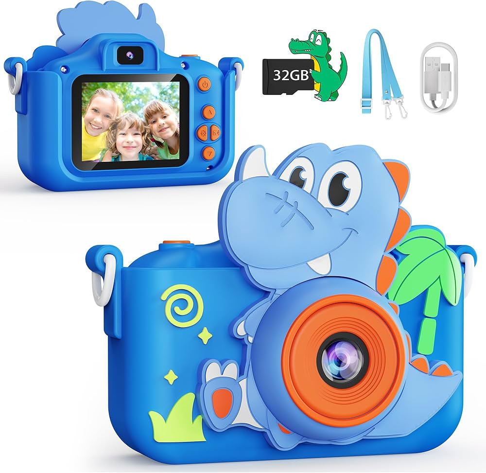 KOKODI Kids Camera Toy Digital Camera for Kids, Dinosaurs Birthday Gifts for Boys Age 3-12, 1080P... | Amazon (US)