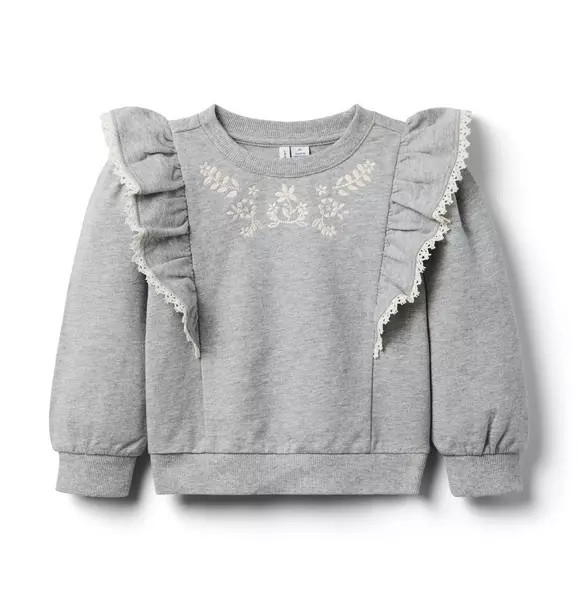 Embroidered Ruffle Sweatshirt | Janie and Jack