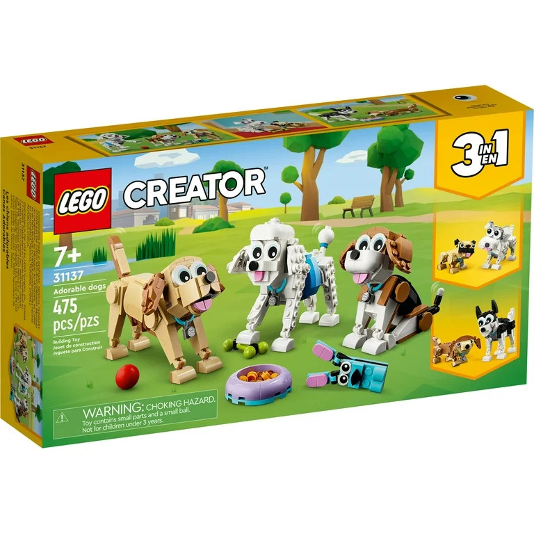 LEGO Creator 3 in 1 Adorable Dogs Building Toy Set, Small Toys for Christmas, Gift for Dog Lovers... | Walmart (US)