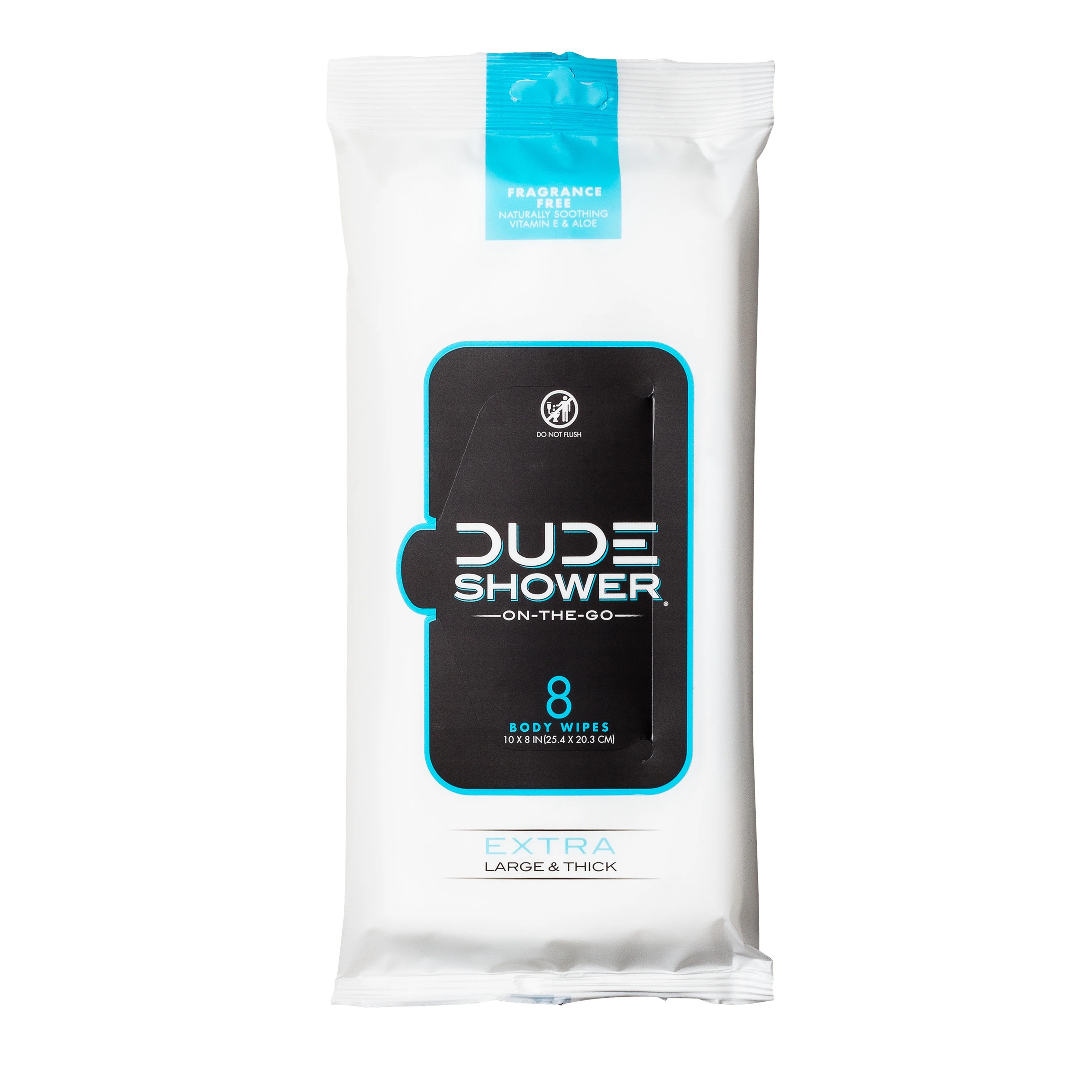 DUDE Wipes On-The-Go Shower Wipes, XL Full Body Shower Replacement Wipes, Unscented, 8 Count - Wa... | Walmart (US)
