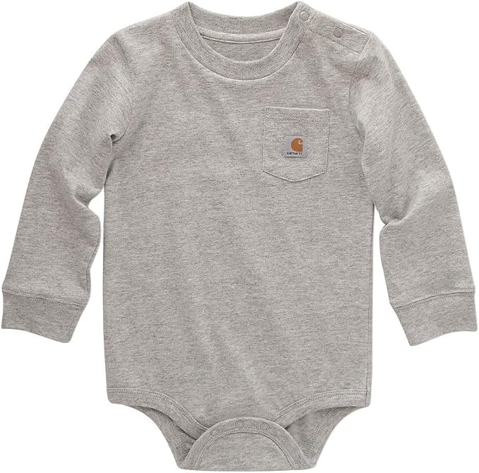 Carhartt Kid's CA5002 Long-Sleeve Pocket Bodysuit | Amazon (US)