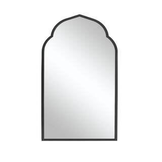 NEUTYPE 28 in. W x 46 in. H Iron Frame Black Arch Wall Mirror HD-A-MR05013 - The Home Depot | The Home Depot