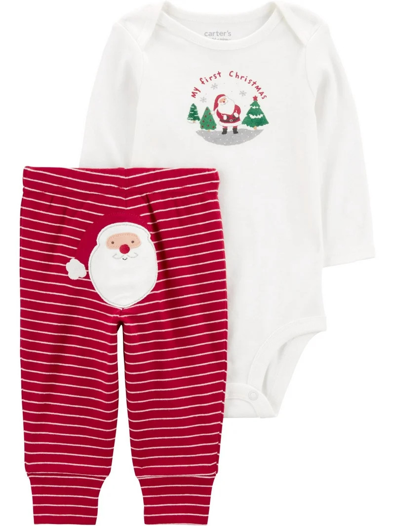 Carter's Child of Mine Baby Unisex Holiday Outfit Set, 2-Piece, Sizes Newborn-12 Months | Walmart (US)