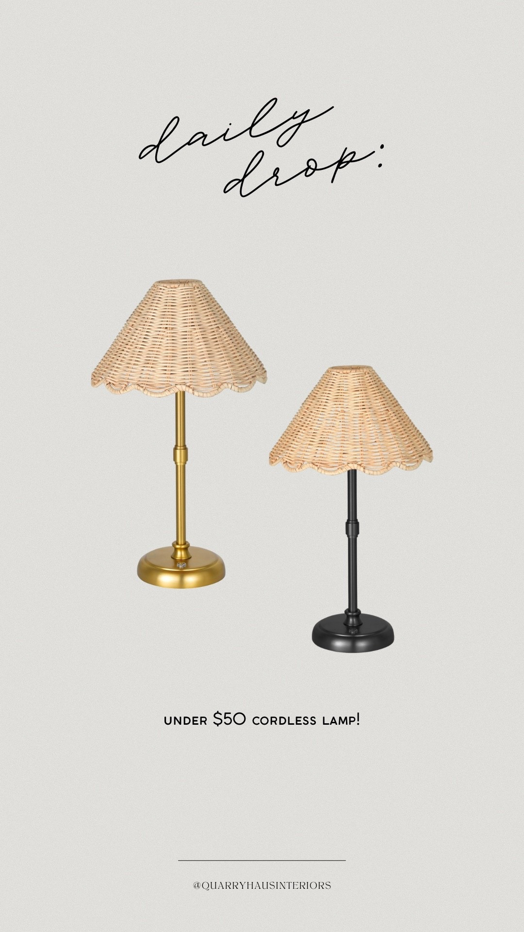 This cordless LED lamp from Amazon is under $50! I love the scalloped wicker shade 💡

#LTKFindsUnder50 #LTKHome