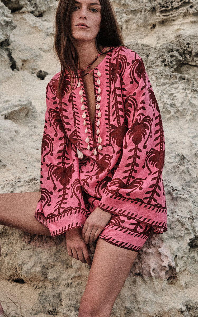 Wild Savannah Printed Linen Mini Dress | Moda Operandi (Global)