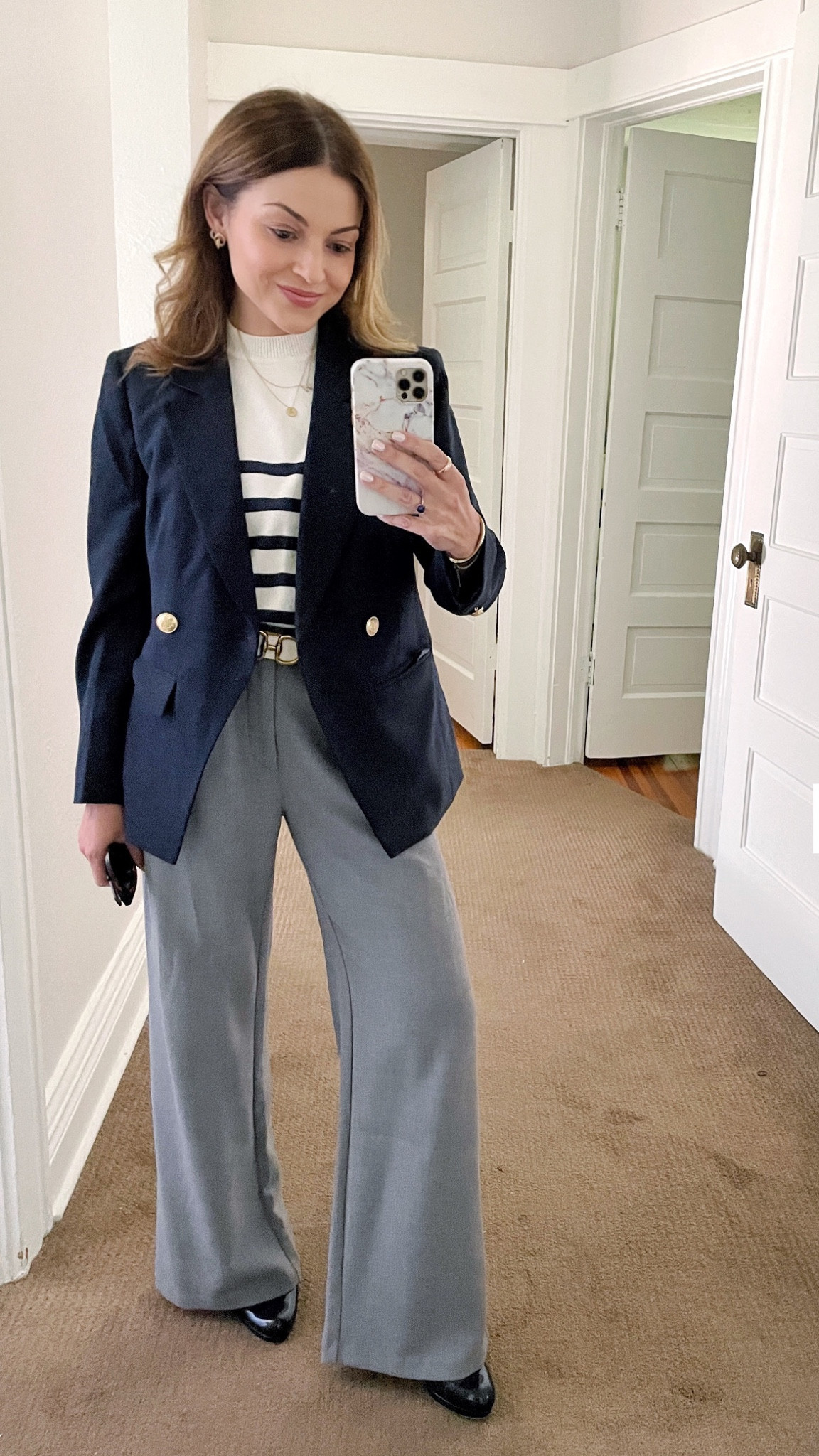 Wearing 0P in the blazer (on sale and gorgeous quality), XXS in the sweater top, XXS short in the pants (although XS, which I have in other colors is more comfortable), Edited Pieces belt XXS, 35 shoes (linked a similar pair on sale). Some of my favorite everyday jewelry pieces are on sale at Ring Concierge! Linked what I’m wearing  

#LTKWorkwear