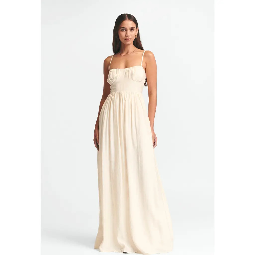 ST MRLO George Maxi Dress in Cream at Nordstrom, Size 6 | Nordstrom
