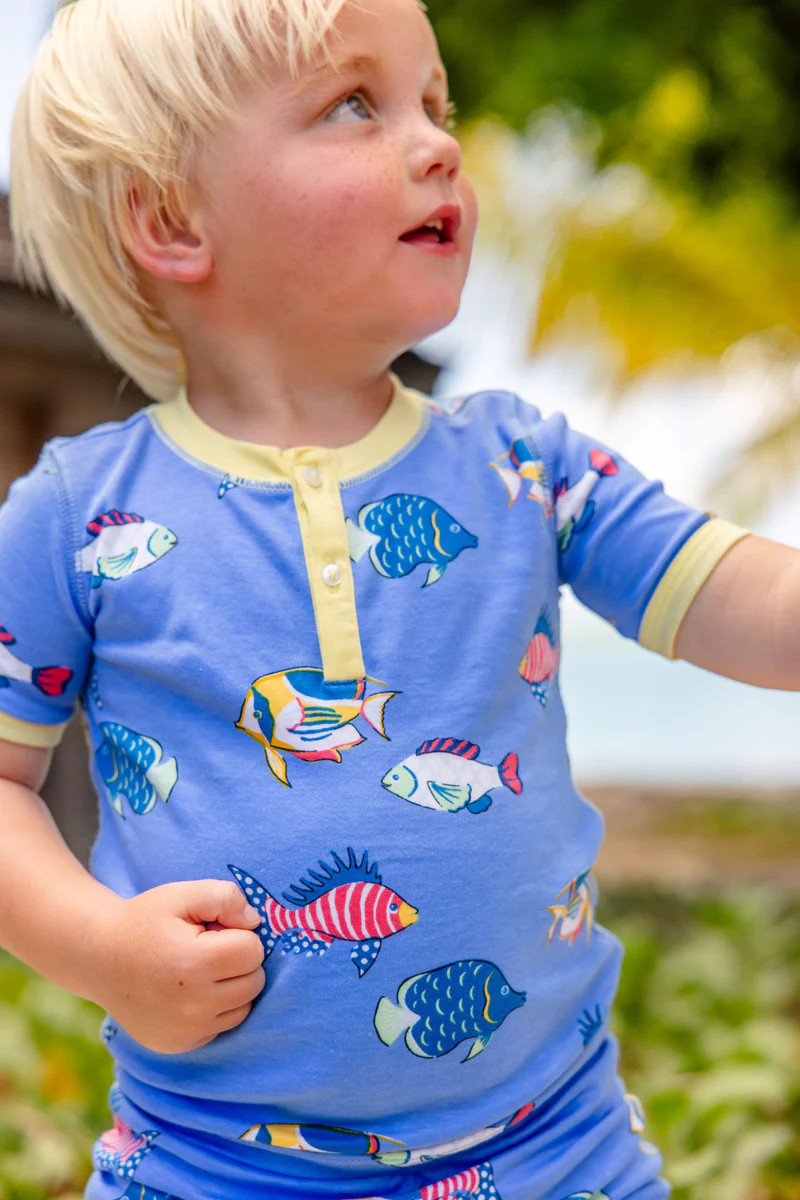 Sutton's Short Set - Here Fishy Fishy with Lake Worth Yellow | The Beaufort Bonnet Company