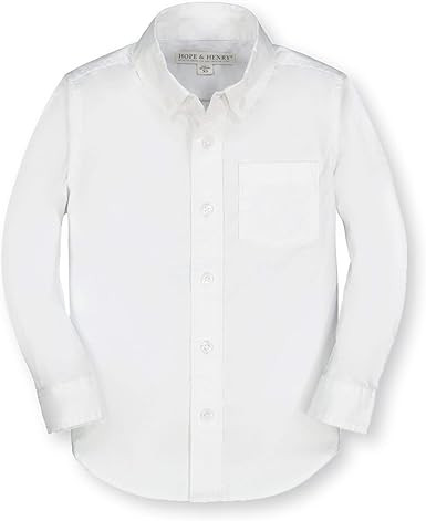 Hope & Henry Boys' Long Sleeve Stretch Poplin Button Down Shirt | Amazon (US)