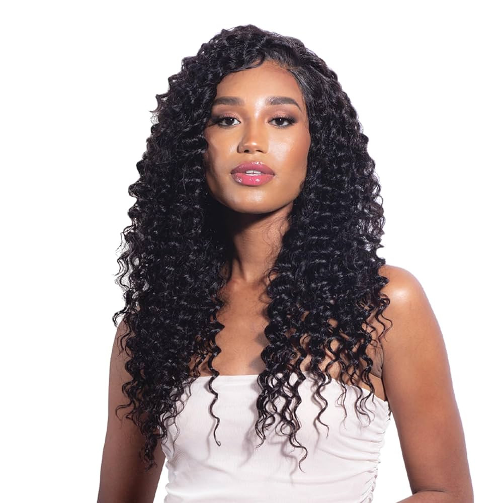 SHAKE-N-GO - GLOSSY 100% VIRGIN REMY HAIR - DEEP WAVE (18"/20"/22", NATURAL BLACK) | Amazon (US)