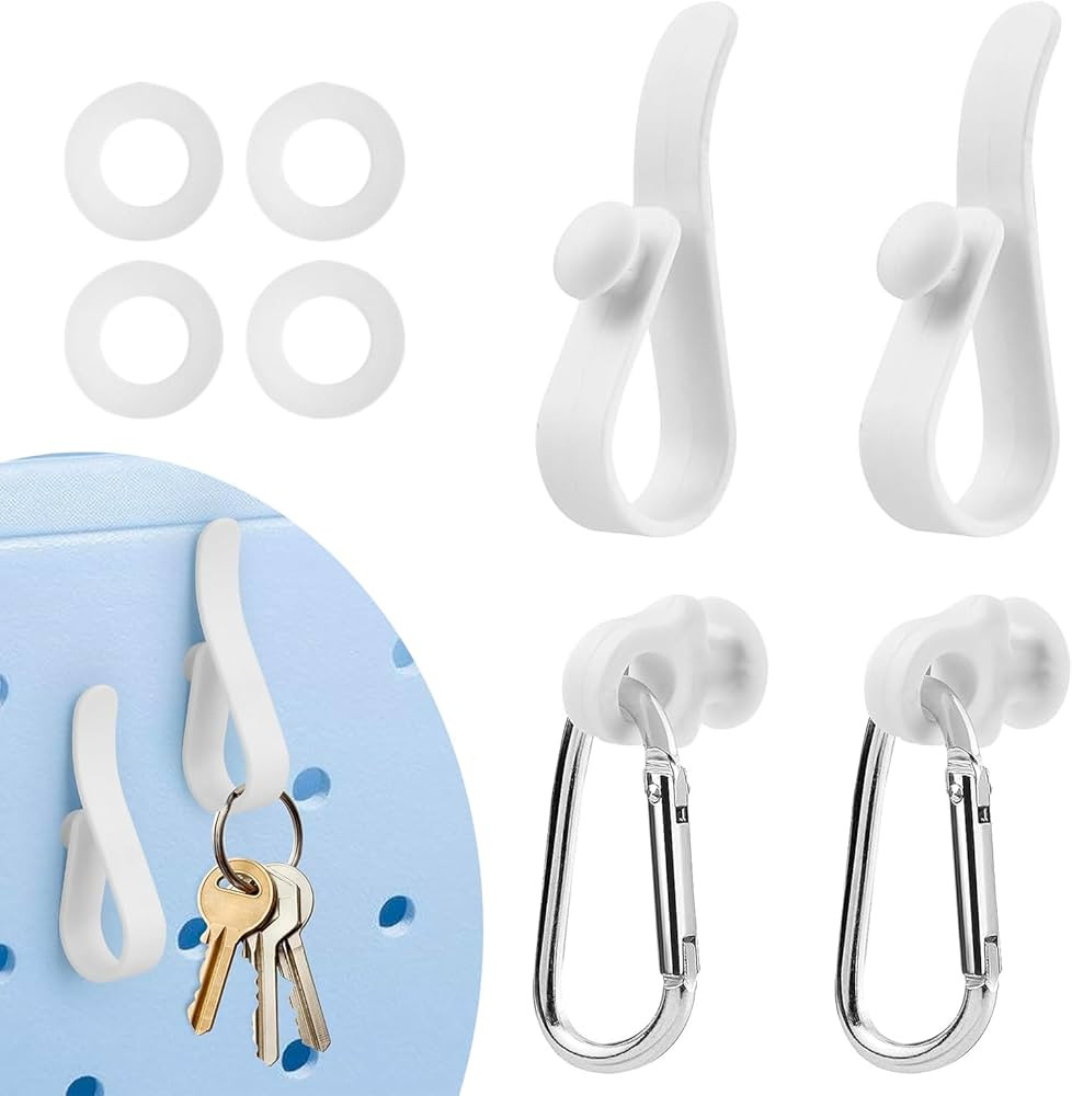 4 PCS Key Holder for Bogg Bag,Insert Carabiner Key Chain and Hooks for Tote Bag Finding Your Keys... | Amazon (US)