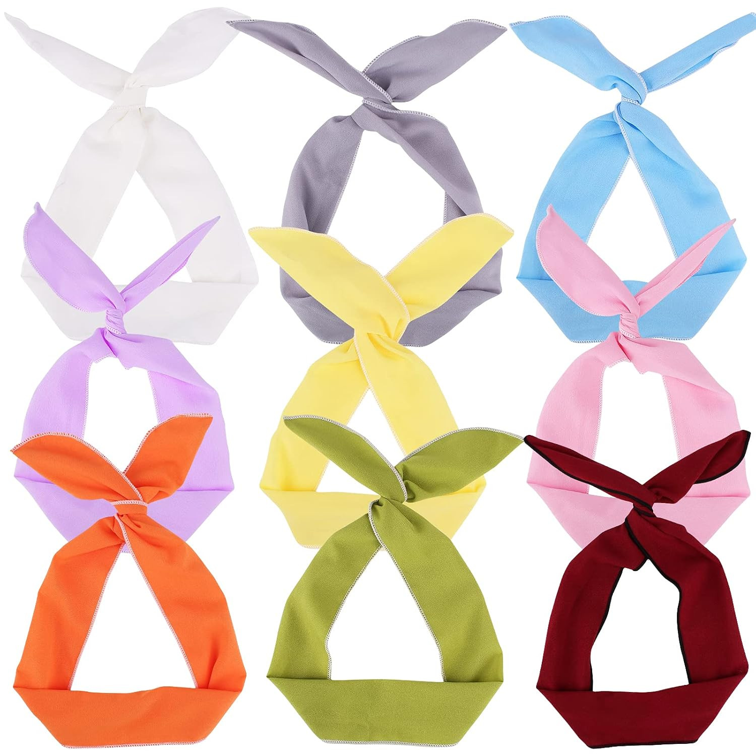 Wire Headbands for Women and Girls - 9 Pcs Cute Wired Bow Twist Hair Accessories | Amazon (US)