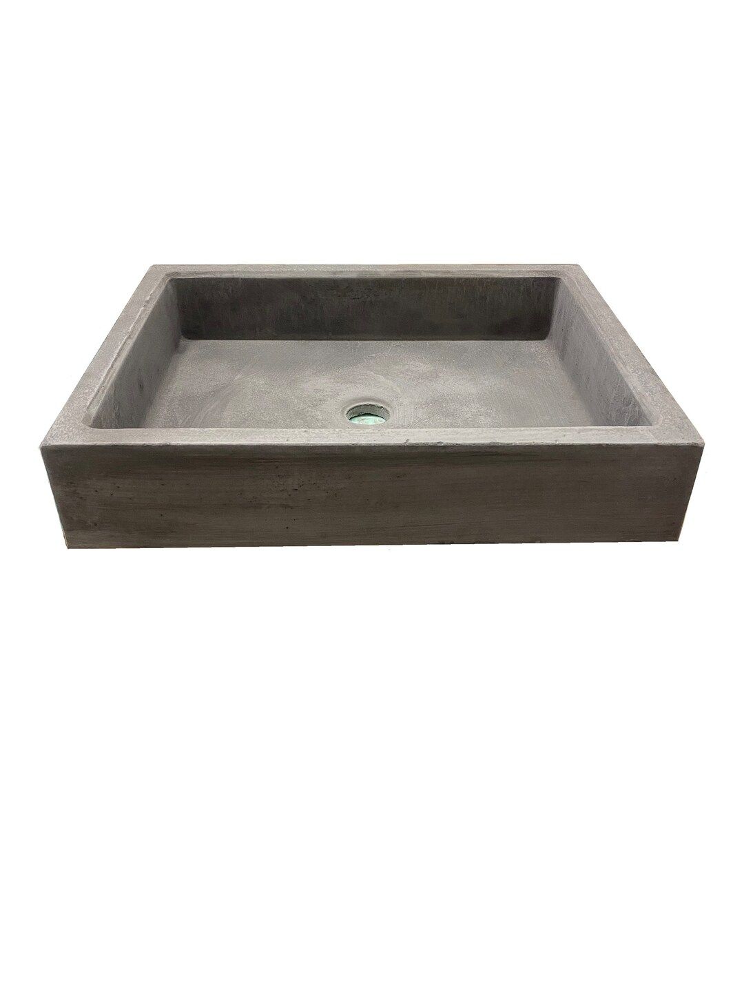 Special Gray Cast Stone Bathroom Square Vessel Sink | Etsy (US)