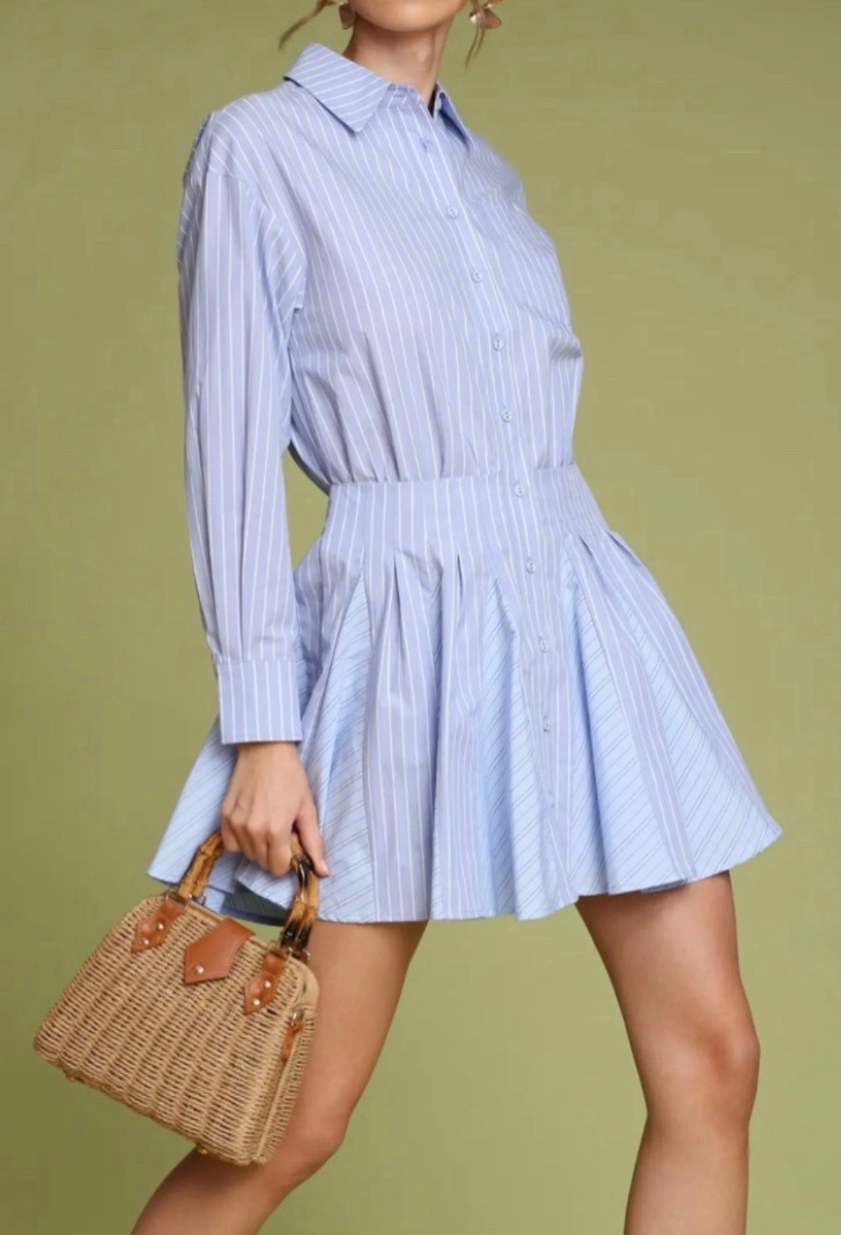 Shirtdress
Dress
Wicker bag 

#LTKstyletip #LTKitbag

#LTKSeasonal