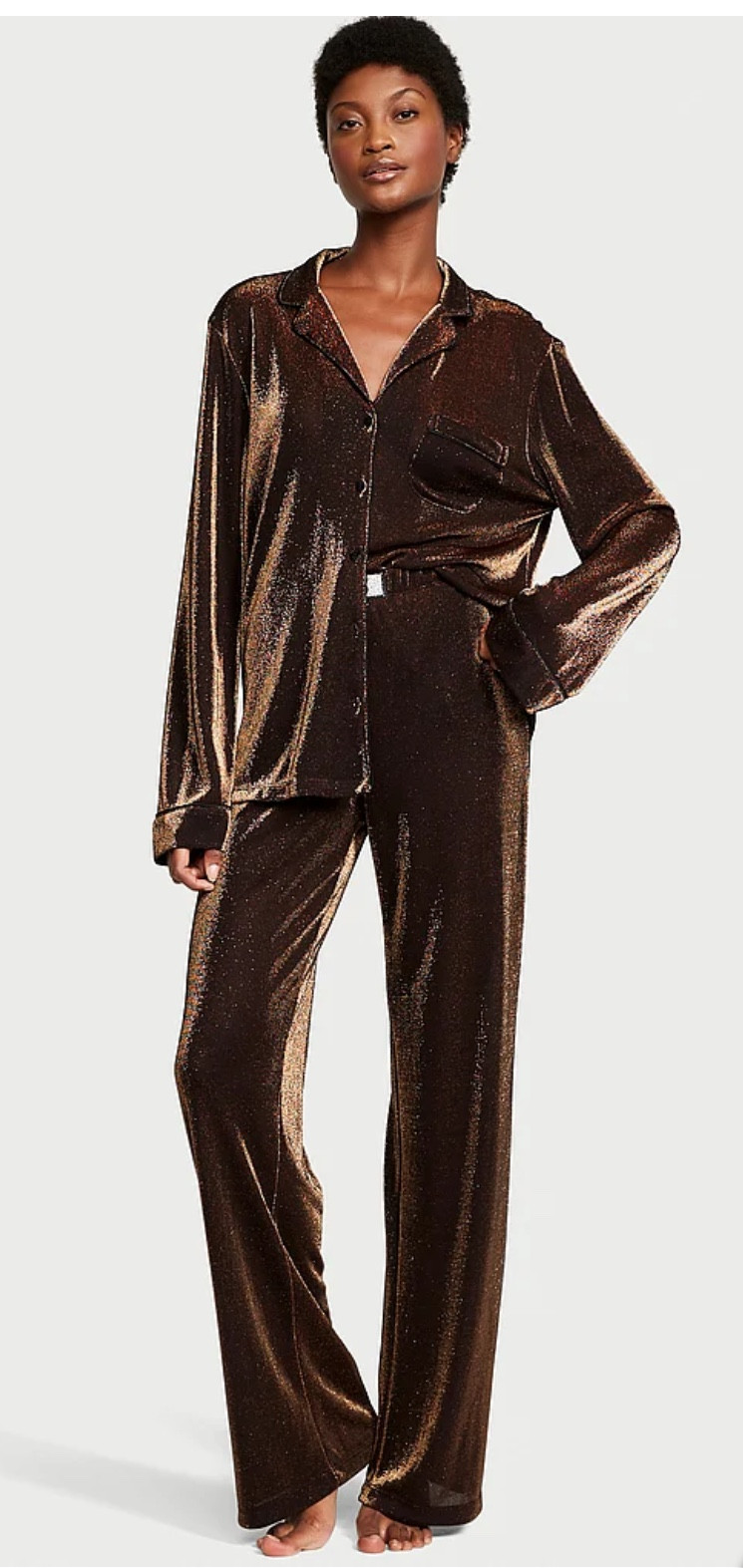 The cutest shimmer brown/gold hue PJs ☕️🤎

#LTKsalealert #LTKCyberWeek #LTKGiftGuide