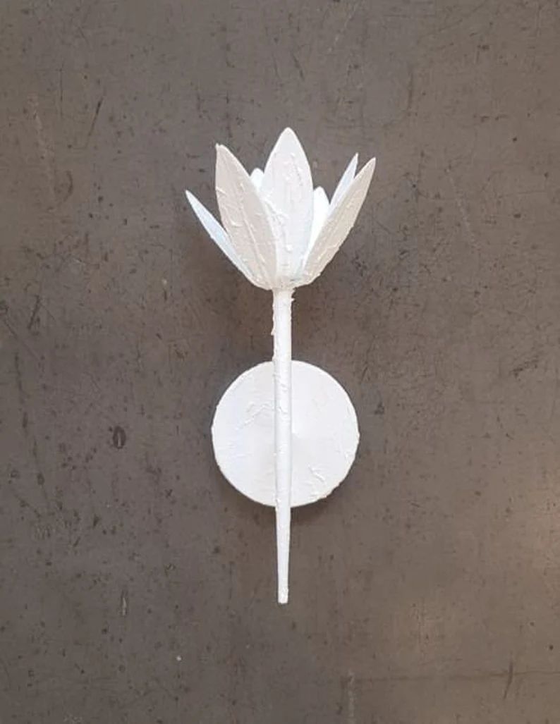 MAGNOLIA wall sconce resin plastering metal plastering brutallist dome wall light flower petal | Etsy (US)