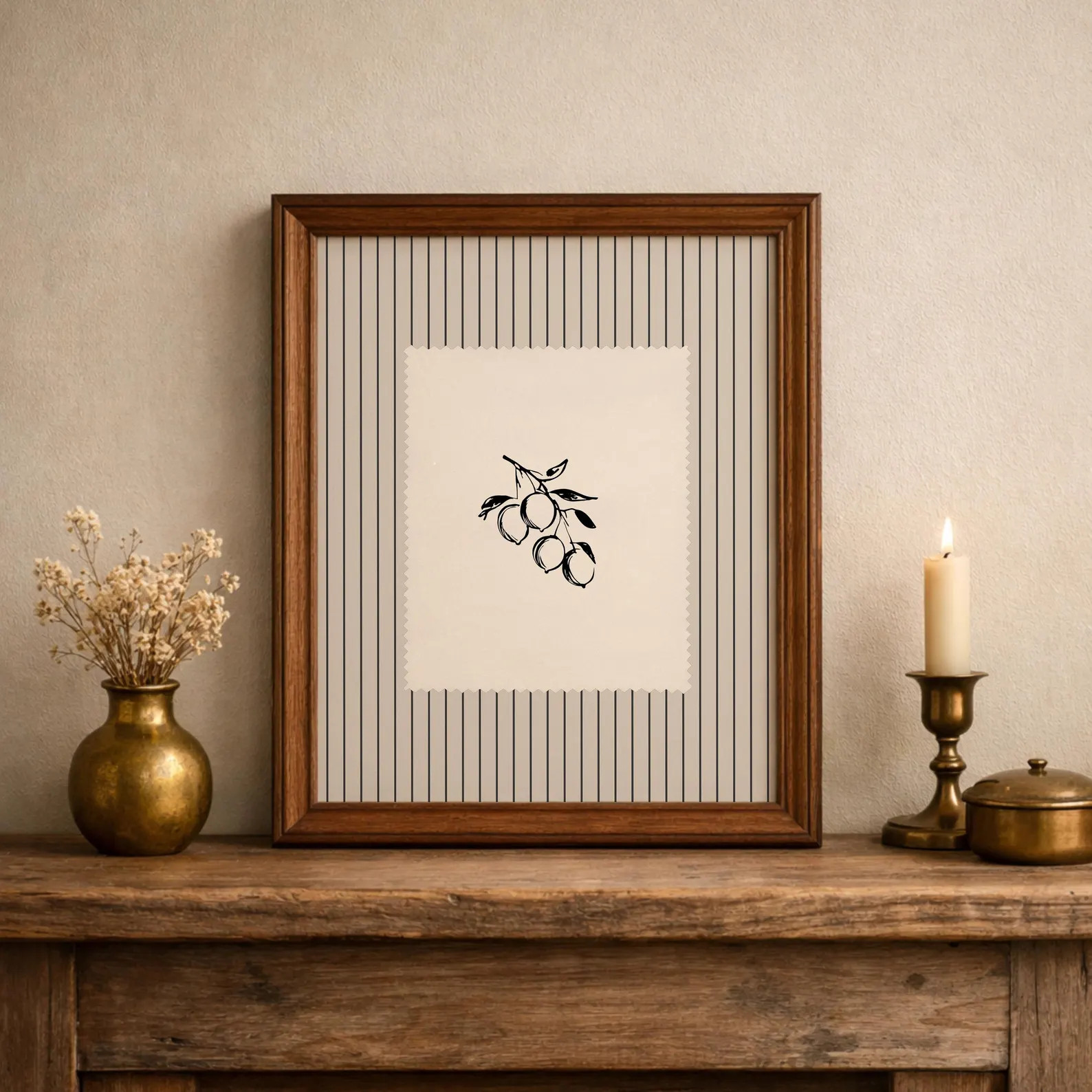 Vintage Lemon Print: Cottage Wall Art, Fruit Illustration, Black and White Kitchen Print (Physica... | Etsy (Global)