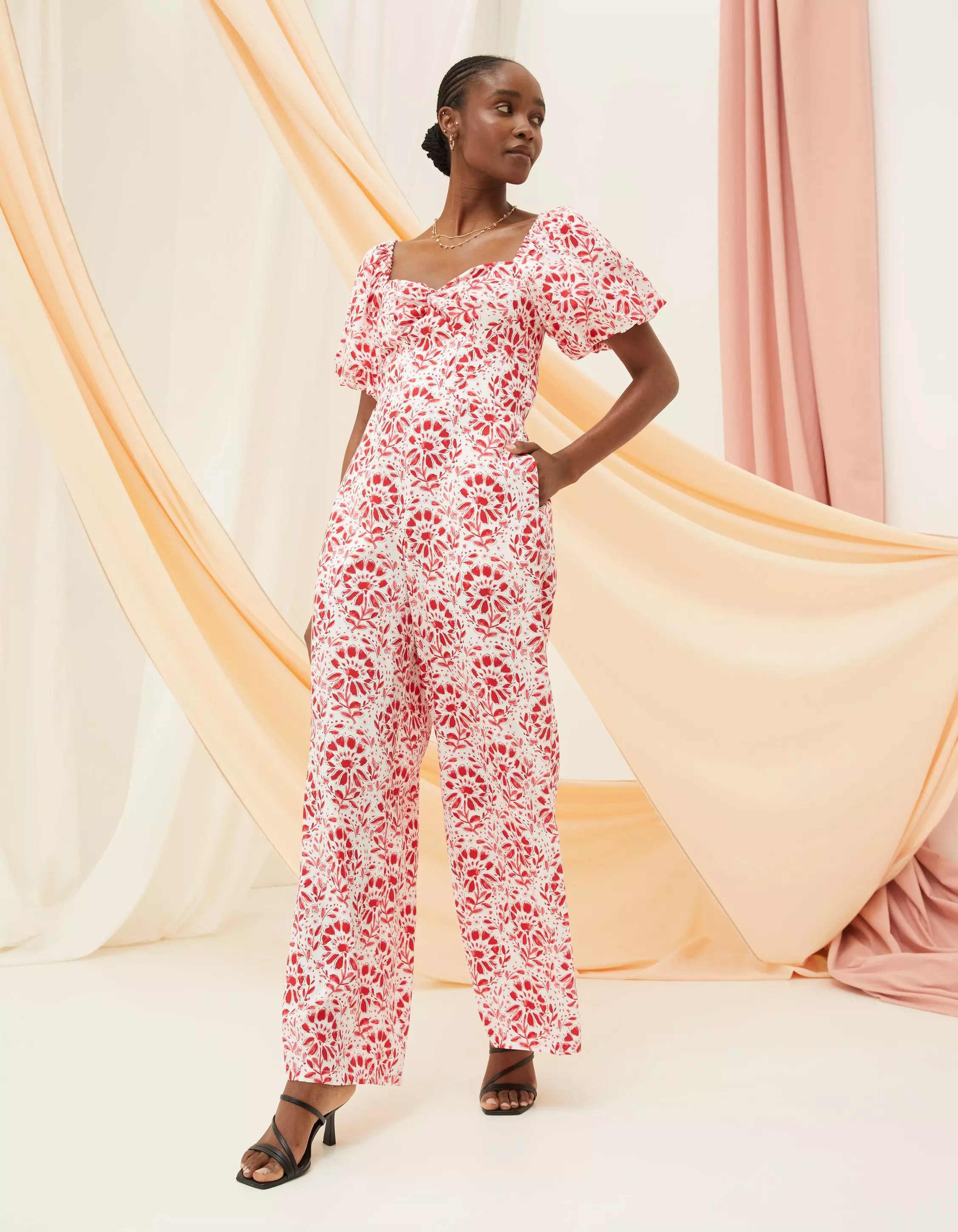 Rose Floral Tile Jumpsuit | Fat Face (UK&IE)