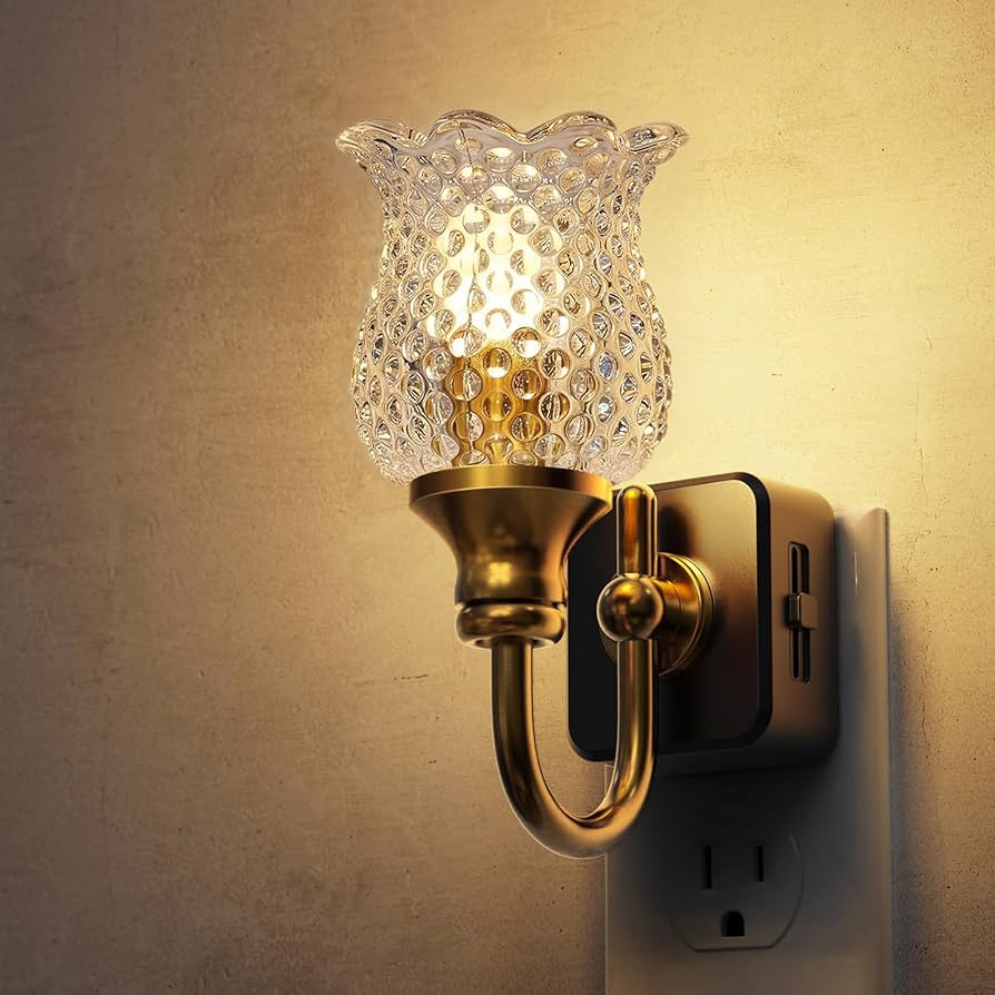 L LOHAS LED Night Lights Plug into Wall, 3000K Soft White LED Floral Night Lights with Auto Senso... | Amazon (US)