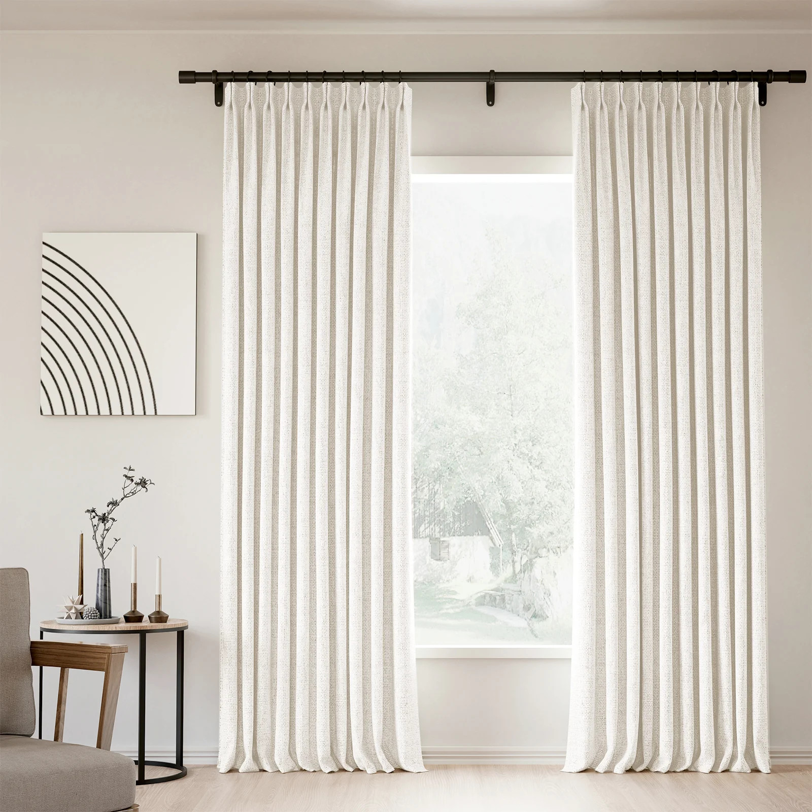 Lille Linen Curtains Drapes Pinch Pleated | Homerilla