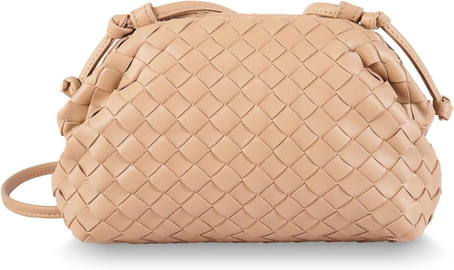 Woven Clutch Purse for Women Fashion Small Square Handbag Vintage Premium Bag PU Leather Handmade... | Amazon (US)