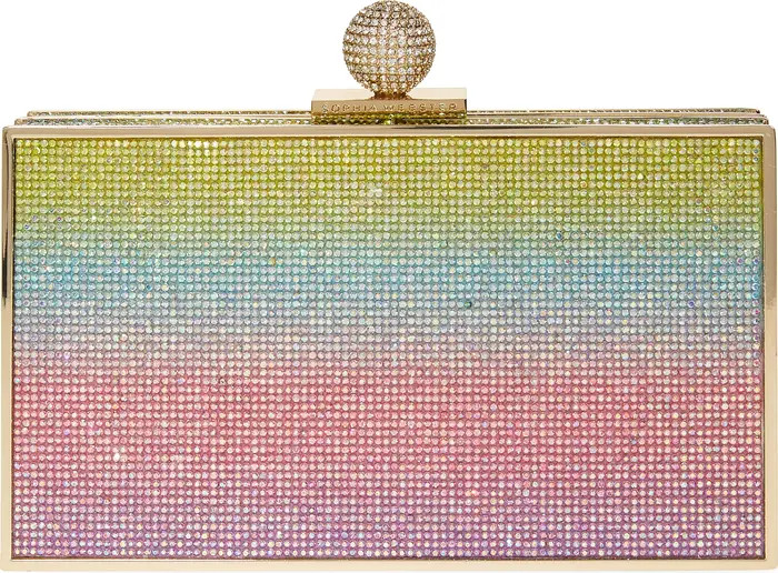 Clara Rainbow Crystal Box Clutch | Nordstrom