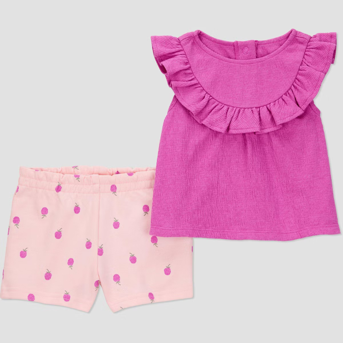 Carter's Just One You® Baby Girls' Raspberries Top & Shorts Set - Pink | Target