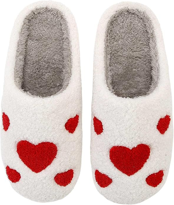 HIPINISS Womens Mens Slippers Retro Memory Foam Cute Cartoon Plush Fluffy Warm Fur Lined slippers... | Amazon (US)