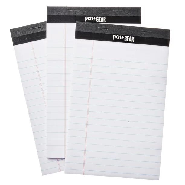 Pen + Gear Jr. Legal Pads, White Color Paper, 50 Sheets, 3 Count | Walmart (US)