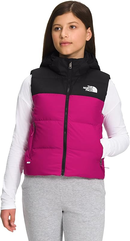 THE NORTH FACE Reversible North Down Hooded Girls Vest Fuschia Pink Large | Amazon (US)