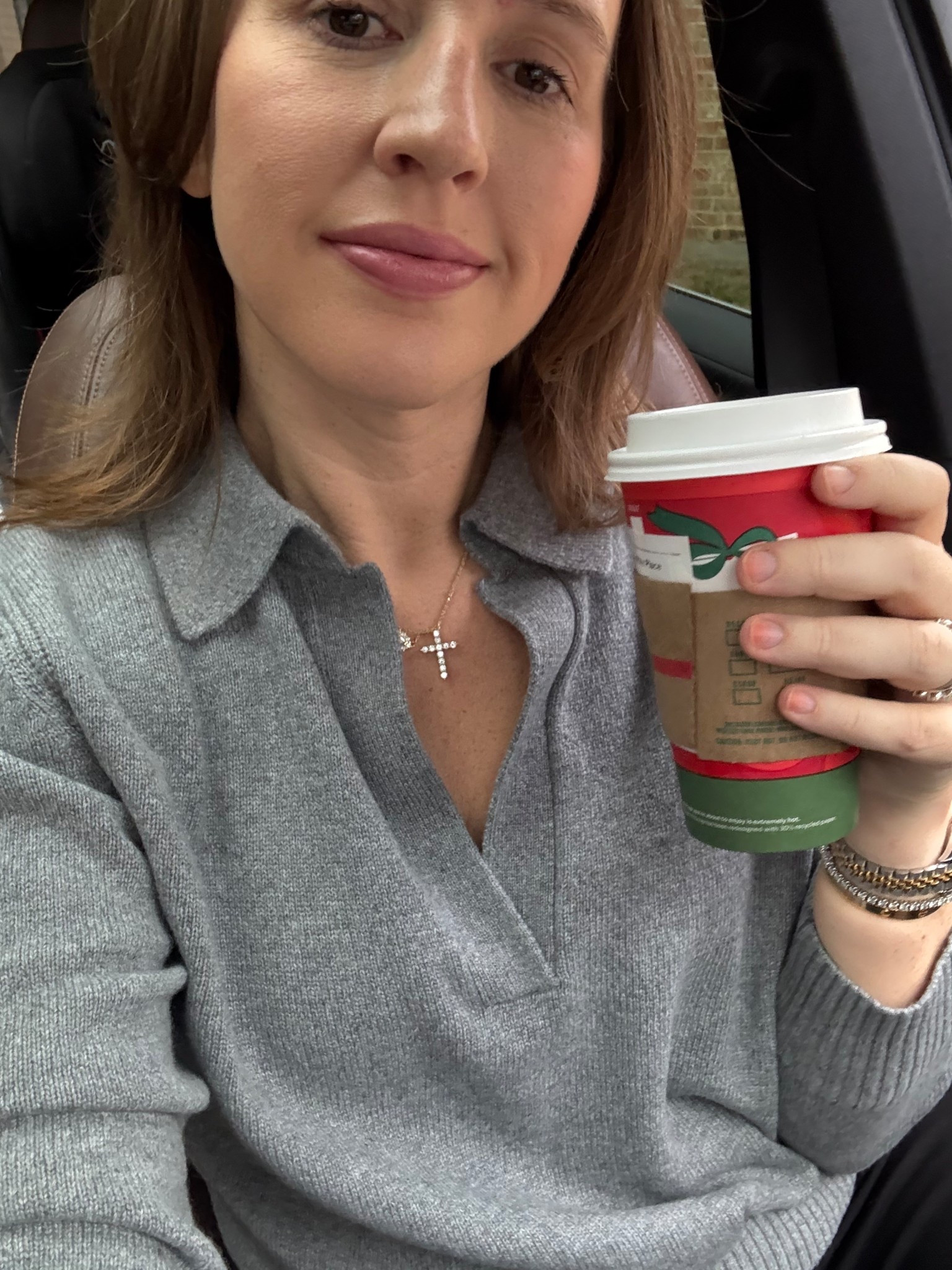 Literally obsessed with this cashmere polo sweater. So flattering and perfect for work. I’m wearing size large 

#LTKWorkwear #LTKMidsize #LTKootd