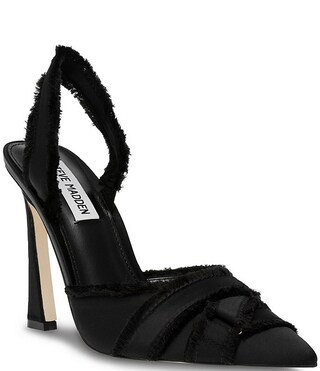 Larysa Satin Frayed Slingback Pumps | Dillard's