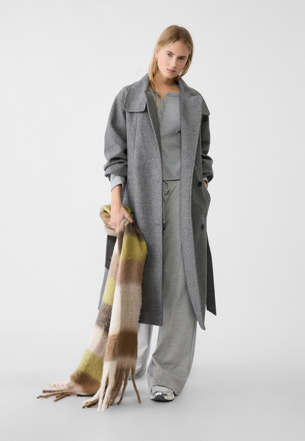 Long high neck coat£69.99Select size | Stradivarius (UK)