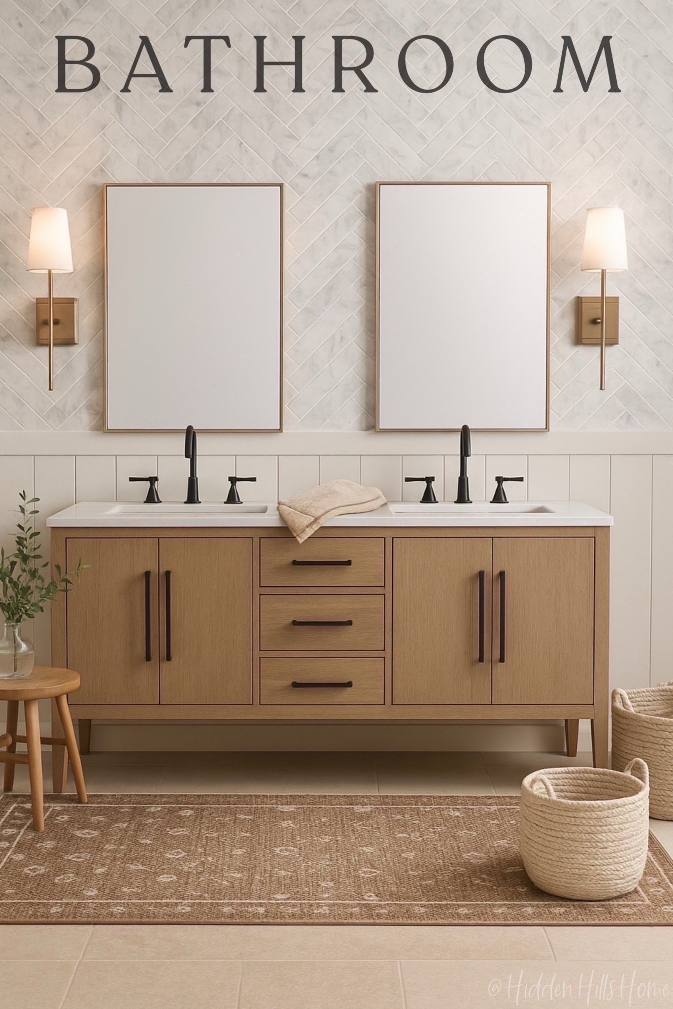 Bathroom decor mood board, bathroom vanity, bathroom design, bathroom runner #bath

#LTKHome #LTKSaleAlert