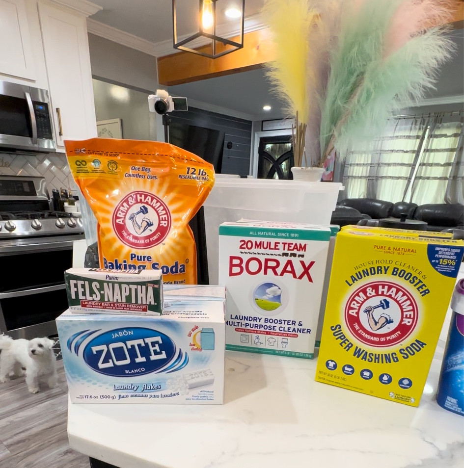 Homemade Laundry Detergent. I use 2 of each item EXCEPT the oxi cleans only used one tub of those and 3 big bottles of
Downy Unstoppables 

#LTKhome