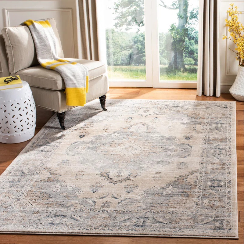 Aayza Oriental Beige/Gray Area Rug | Wayfair North America