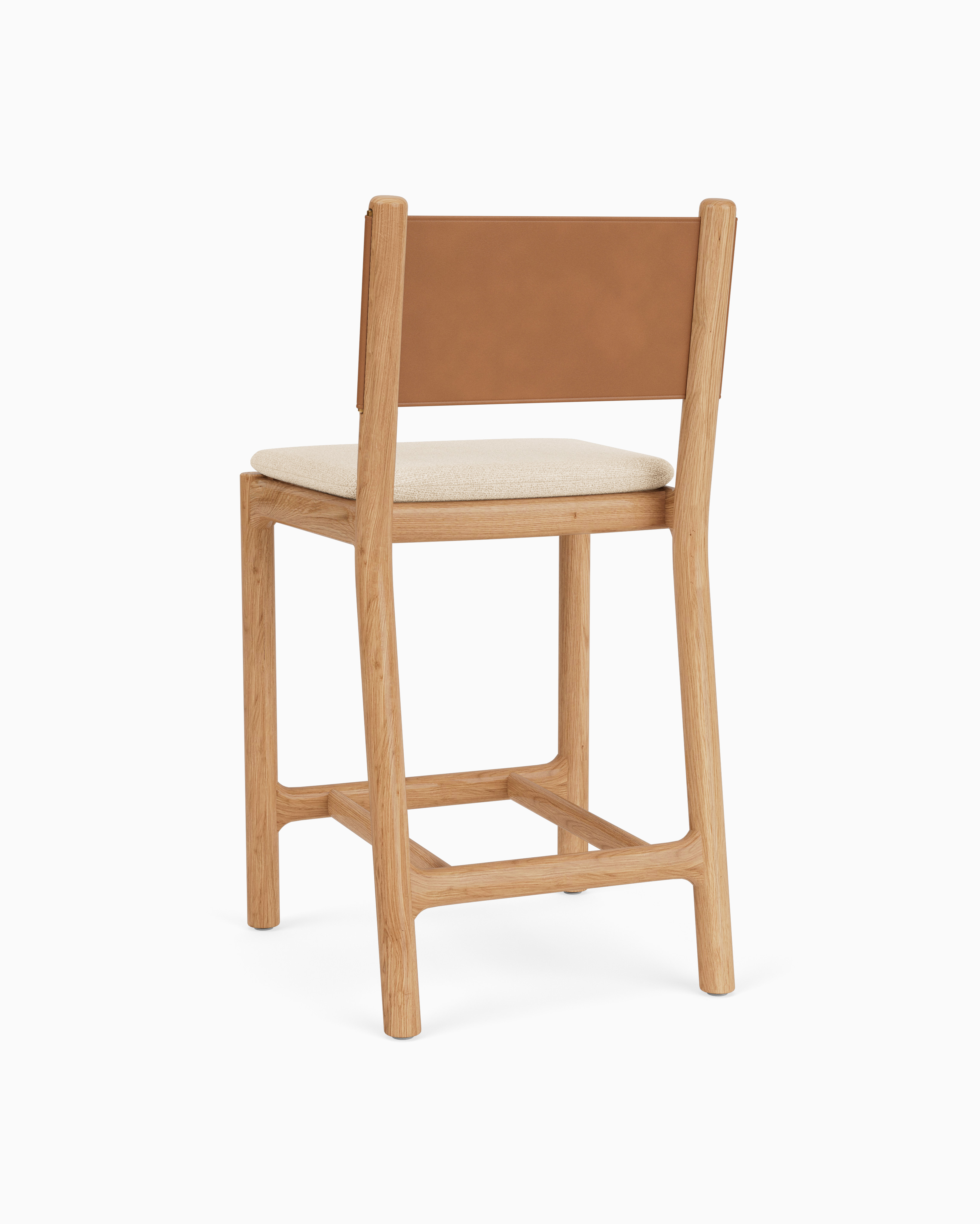 Avon Counter Stool | Italian Leather & Wood Kitchen Seating Stools | Denver Modern
