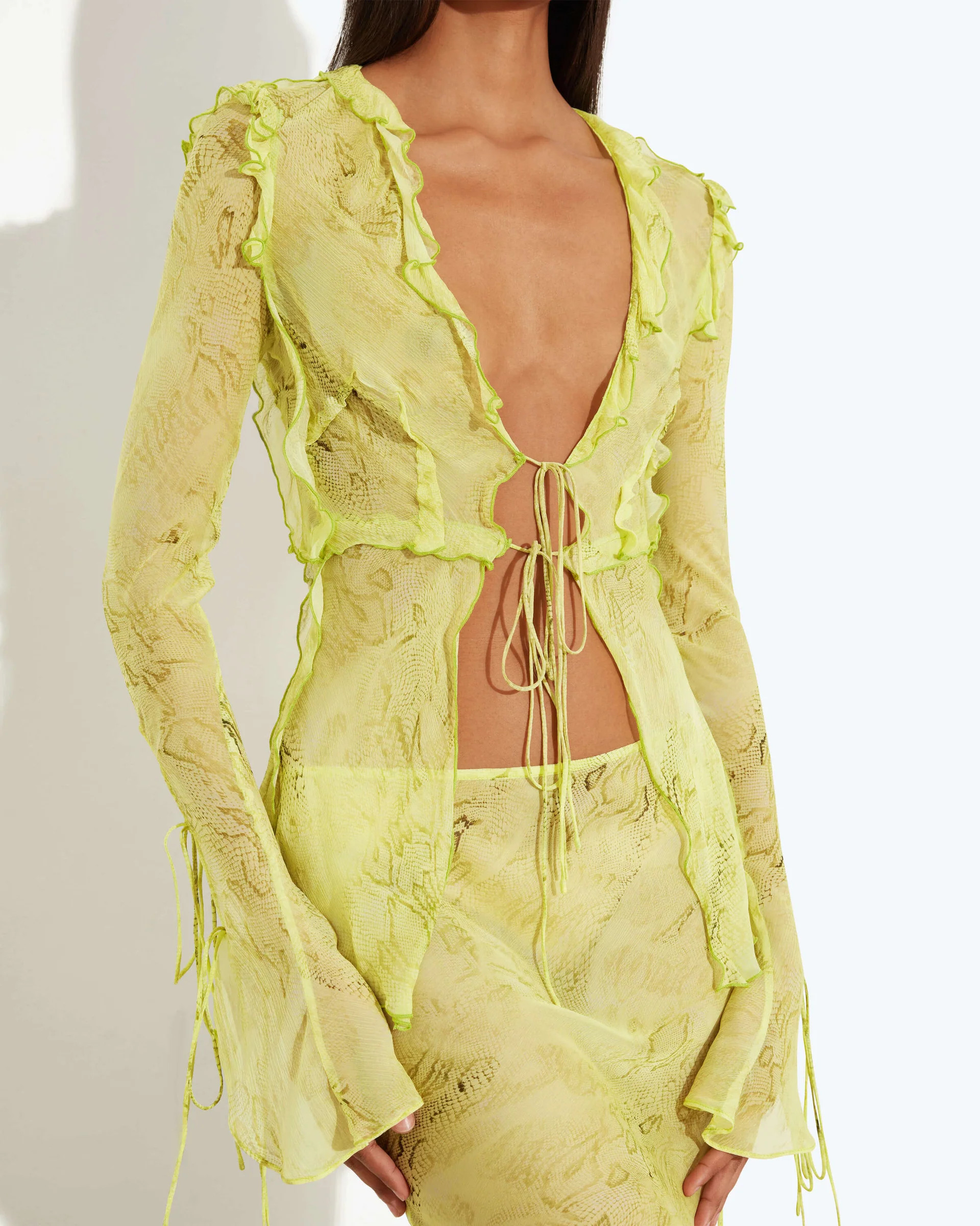 COBRA BLOUSE LIME | Rat & Boa