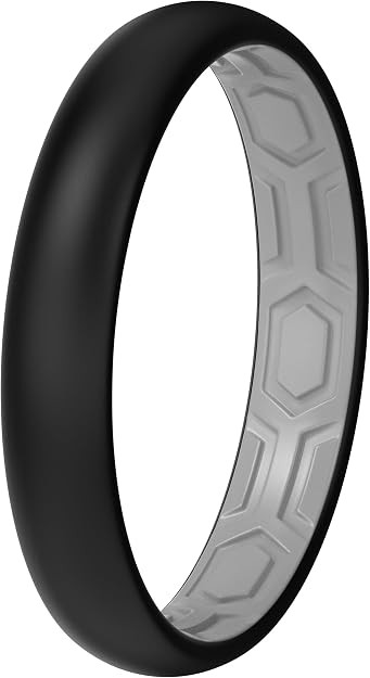 ThunderFit Silicone Rings for Him and Her, Rubber Wedding Engagement Bands Unisex, 2mm Thick in 4... | Amazon (US)