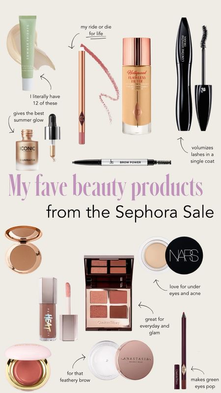 All of my fave beauty and makeup products available during the Sephora sale! #sephorasale
